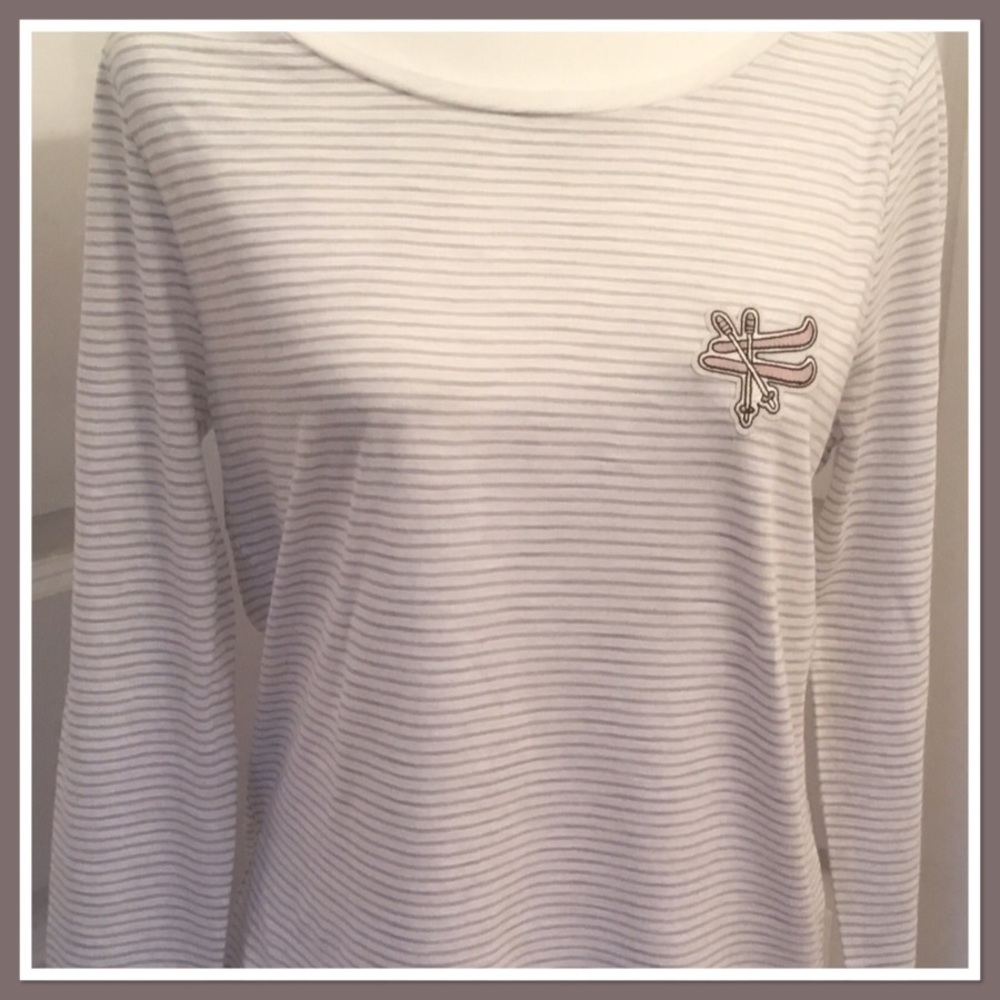 LOFT Ski Striped Tee L/S T-shirt NWT Medium